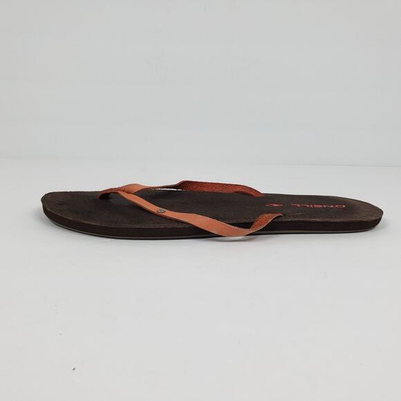O'Neill Womens Size 8 Brown Coral Leather Slip On Thong Flip Flop Sandals - Picture 3 of 9